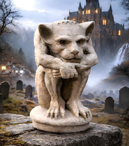 Gargoyle statue resin - in,